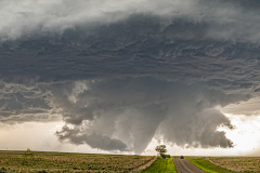 Rare multiple tornadoes and spectacular supercell structure near Beaver, Oklahoma - June 25, 2026