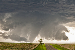 Rare multiple tornadoes and spectacular supercell structure near Beaver, Oklahoma - June 25, 2026
