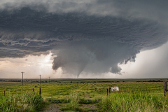Rare multiple tornadoes and spectacular supercell structure near Beaver, Oklahoma - June 25, 2026