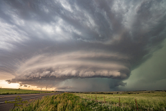 Rare multiple tornadoes and spectacular supercell structure near Beaver, Oklahoma - June 25, 2026