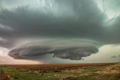 April 23, 2025 amazing supercell tornado warned a few miles northeast of Scott City, Kansas
