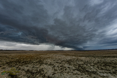 Dramatic and dark storm clouds gathering over the rural landscape near Maryville, Missouri, during the severe weather event of April 3, 2026. Extreme weather photography by storm chaser Mauro Greco
