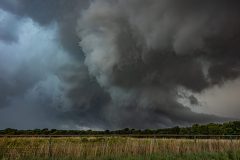 Intense tracking of tornado-warned supercells from Archer City to West, Texas, on April 28, 2026. This severe weather event produced a confirmed tornado that rapidly became completely rain-wrapped, creating a highly dangerous and dramatic atmospheric structure across the Texas landscape. Extreme weather photography and storm chasing by Mauro Greco.