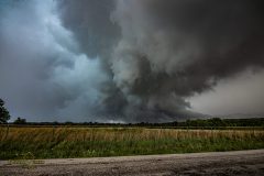 Intense tracking of tornado-warned supercells from Archer City to West, Texas, on April 28, 2026. This severe weather event produced a confirmed tornado that rapidly became completely rain-wrapped, creating a highly dangerous and dramatic atmospheric structure across the Texas landscape. Extreme weather photography and storm chasing by Mauro Greco.