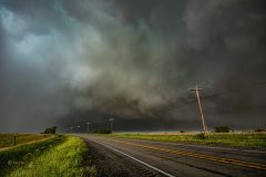 Intense tracking of tornado-warned supercells from Archer City to West, Texas, on April 28, 2026. This severe weather event produced a confirmed tornado that rapidly became completely rain-wrapped, creating a highly dangerous and dramatic atmospheric structure across the Texas landscape. Extreme weather photography and storm chasing by Mauro Greco.