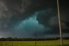 Intense tracking of tornado-warned supercells from Archer City to West, Texas, on April 28, 2026. This severe weather event produced a confirmed tornado that rapidly became completely rain-wrapped, creating a highly dangerous and dramatic atmospheric structure across the Texas landscape. Extreme weather photography and storm chasing by Mauro Greco.