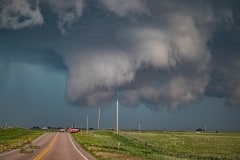 June 17 2023 tornado warned supercell from Adams to Laverne Oklahoma