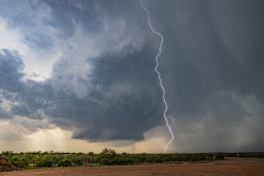 Tornado-warned supercell structure and extreme hail damage in Amarillo, Texas - June 23, 2026