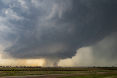 Tornado-warned supercell structure and extreme hail damage in Amarillo, Texas - June 23, 2026