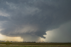 Tornado-warned supercell structure and extreme hail damage in Amarillo, Texas - June 23, 2026