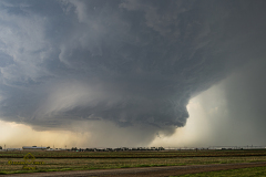 Tornado-warned supercell structure and extreme hail damage in Amarillo, Texas - June 23, 2026