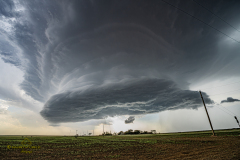 Tornado-warned supercell structure and extreme hail damage in Amarillo, Texas - June 23, 2026