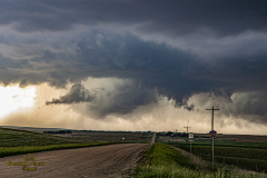 Rain-wrapped tornado and severe supercell structure near Ideal, South Dakota - June 3, 2026
