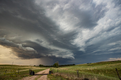 Beautiful isolated supercell thunderstorm structure north of North Platte, Nebraska - June 9, 2026