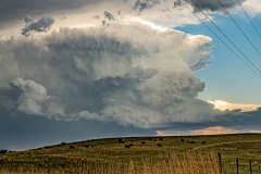 Beautiful isolated supercell thunderstorm structure north of North Platte, Nebraska - June 9, 2026