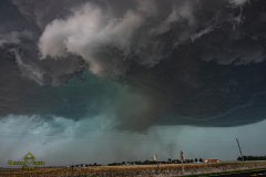 Tornado-warned supercell and ominous wall cloud near Goodland, Kansas - May 16, 2026