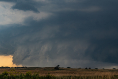 Dissipating rope tornado and severe supercell near St. Libory, Nebraska - May 17, 2026