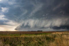 Dissipating rope tornado and severe supercell near St. Libory, Nebraska - May 17, 2026