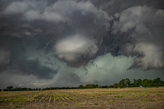 Dissipating rope tornado and severe supercell near St. Libory, Nebraska - May 17, 2026
