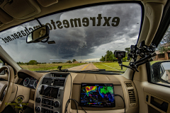 Severe-warned supercell thunderstorm structure between Watonga and El Reno, Oklahoma - May 8, 2026