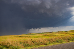 Severe-warned supercell thunderstorm structure between Watonga and El Reno, Oklahoma - May 8, 2026